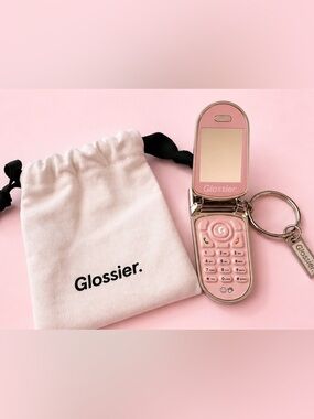RARE Unopened Glossier LA Flip Phone Keychain-Melrose, Hollywood Store Exclusive